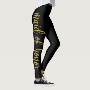 Schöne Festivals Trauzeugin für Script-Glitzer Leggings