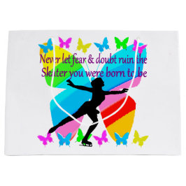 SCHÖNE FIGURE SKATER INSPIRATIONAL QUOTE DESIGN GROßE GESCHENKTÜTE