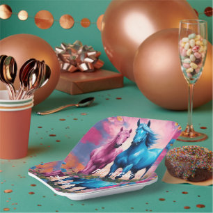 Schöne Fill- oder Colt Gender-Offenbarung Pappteller