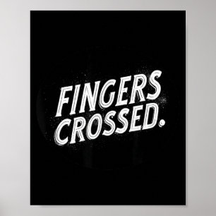 Schöne Finger Gekreuzte Sprachstempel Poster