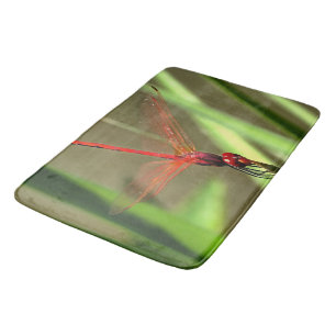 Schöne Firecracker Dragonfly Akryllische Malerei Badematte