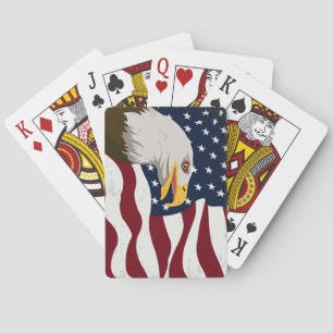 Schöne Flagge Eagle & USA Spielkarten