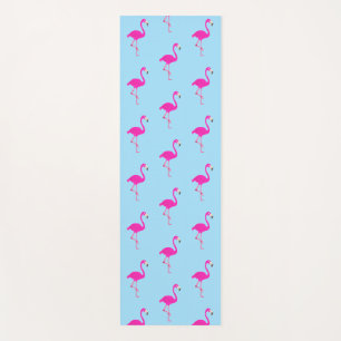 Schöne Flamingos auf hellblau Yogamatte