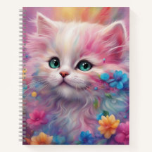 Schöne, flauschig weiße Katze