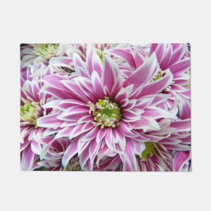 Schöne Flieder und weiße Blume Fußmatte
