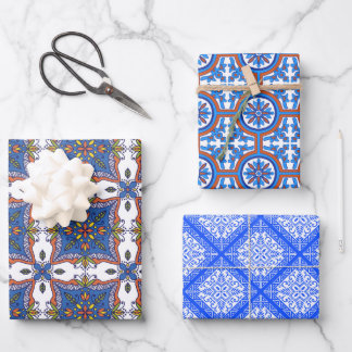 Schöne Fliesendesigns Geschenkpapier Set