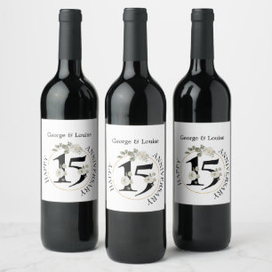 Schöne Flora 15 Jahre JAHRESZEIT Wein Weinetikett