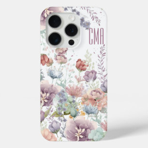 Schöne Flora DIY Monogram Case-Mate iPhone Hülle