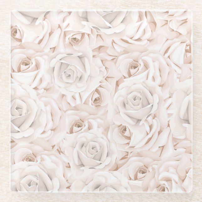 Schöne Flora Glasuntersetzer (Vorderseite)