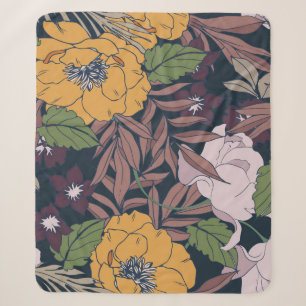 Schöne Flora: Nahtloses Muster - Hintergrund Sherpadecke