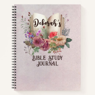 Schöne floral-christliche, individuelle Bibelstudi Notizbuch