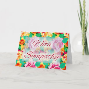 Schöne Floral D7 Mit Beileidskarte Karte