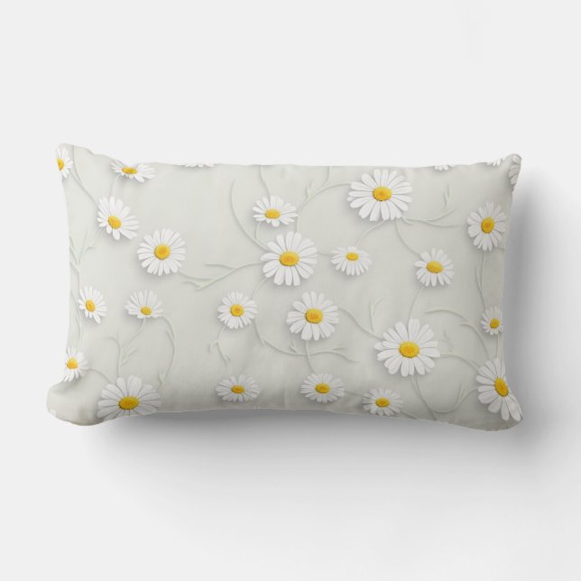 Schöne Floral Daisies Lendenkissen (Vorderseite)