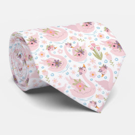 Schöne Floral Swan Neck Tie Krawatte