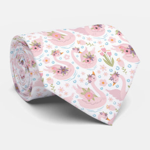 Schöne Floral Swan Neck Tie Krawatte