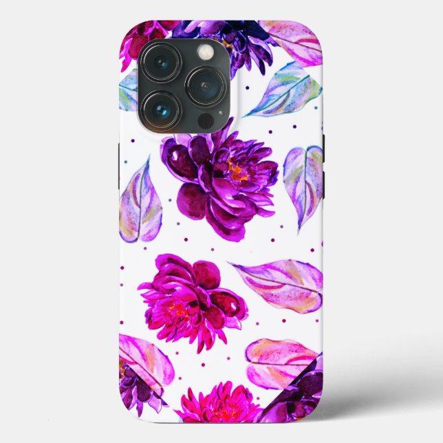 Schöne florale Aquarell Case-Mate iPhone Case (Rückseite)