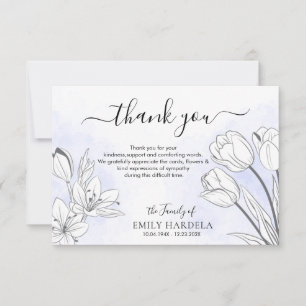Schöne florale Begräbniskarte Dankeskarte