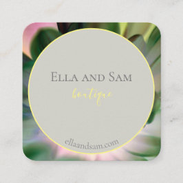 Schöne florale Print Business Card Quadratische Visitenkarte