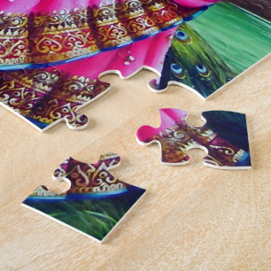 Schöne florale vintage Krishna Radha