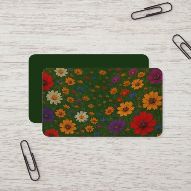 Schöne florale Visitenkarte (1) (Vorderseite/Rückseite Beispiel)