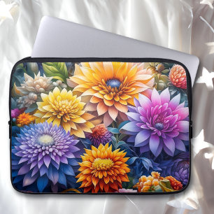 Schöne florale Wasserfarben-Blumen-Kunst Laptopschutzhülle