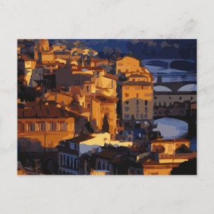 Schöne Florenz Italien Sonnenuntergang Szene Postkarte