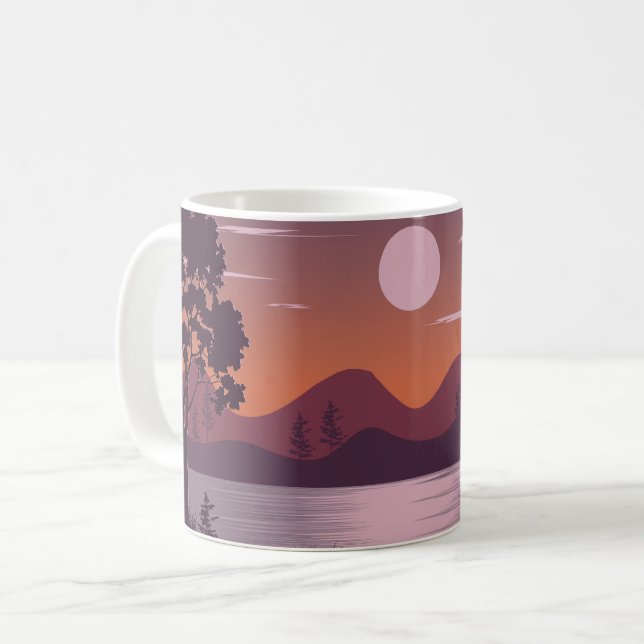 Schöne Flusslandschaft Kaffeetasse (Vorderseite Links)