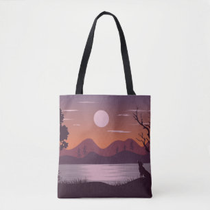 Schöne Flusslandschaft Tasche