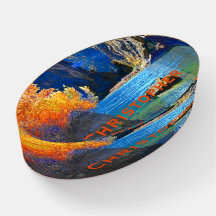 Schöne Flussszene Herbstfarben, Name, Glas