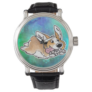 Schöne Flying Corgi-Uhr Armbanduhr