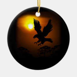 Schöne Flying Eagle Surreal Sky Silhouette Keramik Ornament