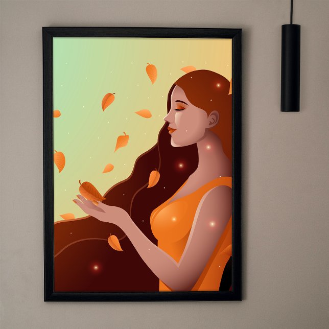 Schöne Frau als Herbstvertretung Poster (Von Creator hochgeladen)