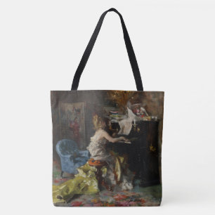 Schöne Frau am Klavier (von Boldini) Tasche