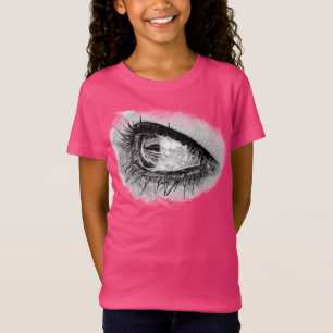 Schöne Frau Auge in vollem Mascara T-Shirt