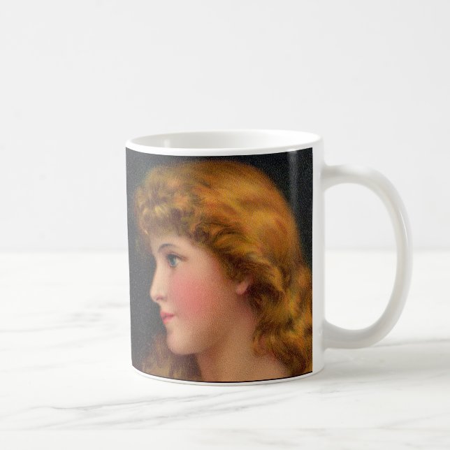 schöne Frau aus dem 19. Jahrhundert Kaffeetasse (Rechts)