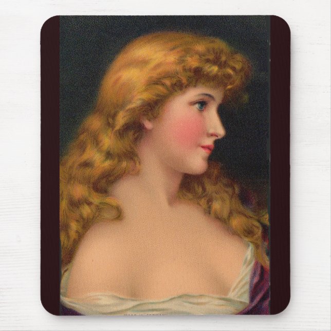 Schöne Frau des 19. Jahrhunderts Mousepad (Vorne)