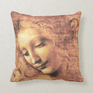 Schöne Frau durch Leonardo da Vinci Kissen
