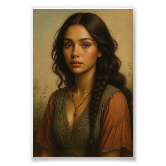 Schöne Frau Fotodruck (Vorne)