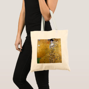 Schöne Frau in Gold Gustav Klimt Tragetasche