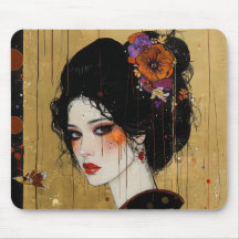 Schöne Frau in Kimono