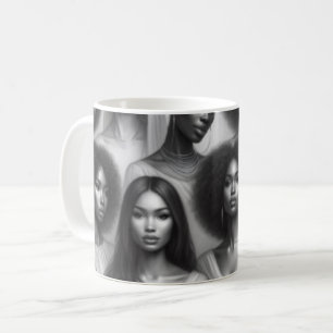 Schöne Frau Kaffeetasse
