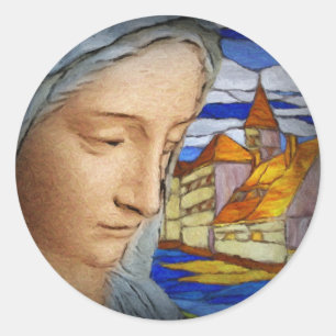 Schöne Frau, Marie genannt Runder Aufkleber