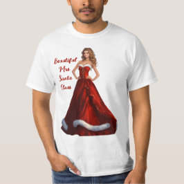 Schöne Frau Santa Claus T-Shirt
