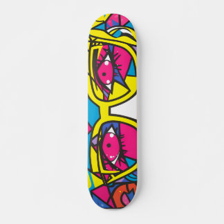 Schöne Frau Wand Kunst Graffiti Skateboard