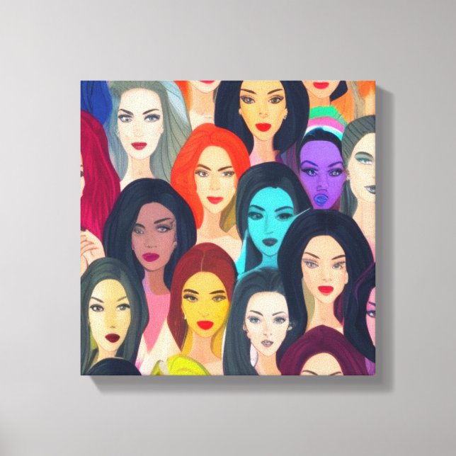 Schöne Frauen Leinwanddruck (Vorderseite)