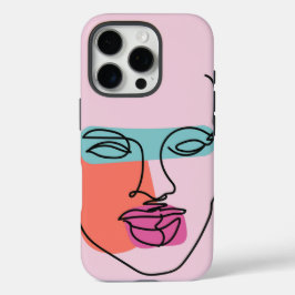 Schöne Frauen Linie Art Tough iPhone Gehäuse 16 Pro Hülle