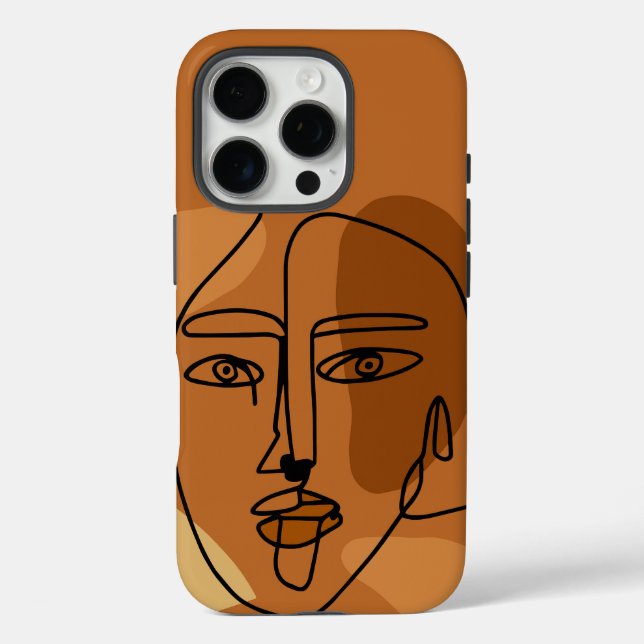 Schöne Frauen Linie Art Tough iPhone Gehäuse 16 Pro Hülle (Rückseite)
