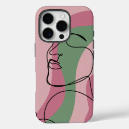 Schöne Frauen Linie Art Tough iPhone Gehäuse 16 Pro Hülle