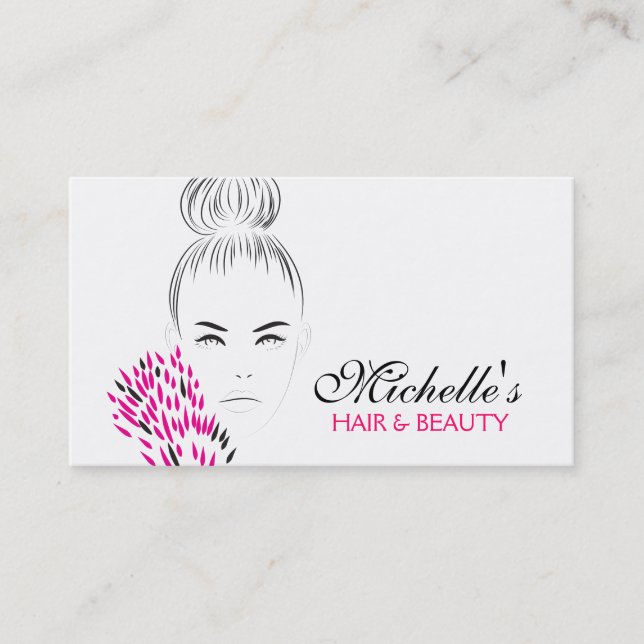 Schöne Frauen Mode-Illustration Branding Visitenkarte (Vorderseite)