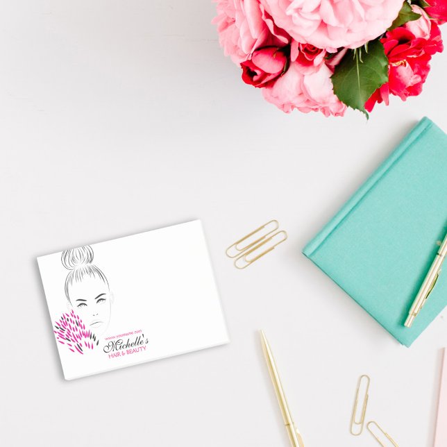 Schöne Frauen Modeillustration Branding Post-it Klebezettel (Von Creator hochgeladen)